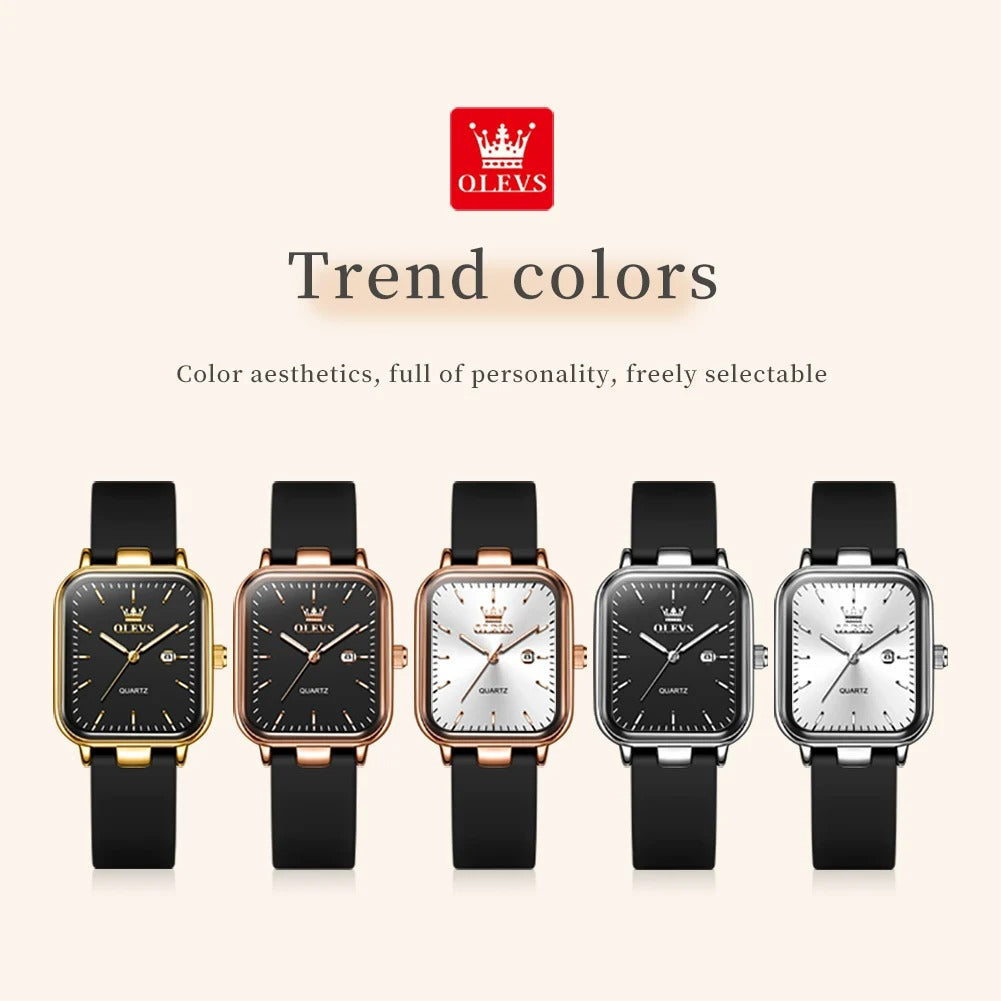 OLEVS Silicone Strap Watch